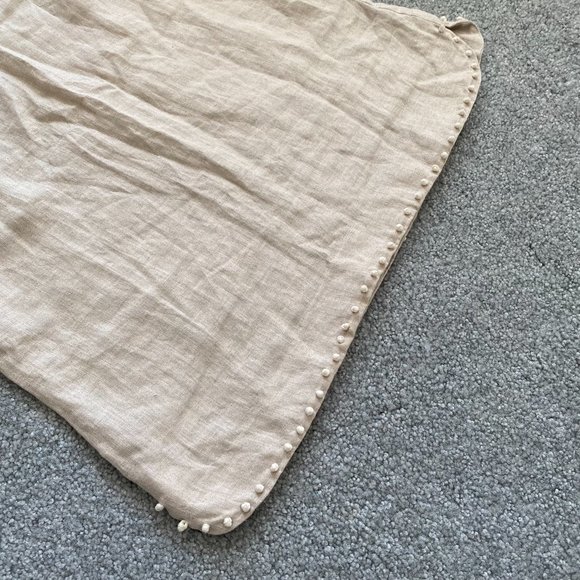 ♥ J. Crew Linen Beige Long Sleeved Blouse with Appliques Size 0     - D - Picture 6 of 9